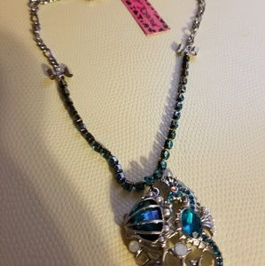 Betsey Johnson Ocean Necklace with Seahorse